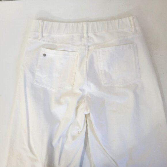 Neon Buddha White Pull-On Tapered Leg Jeans Style Pants - Picture 3 of 5